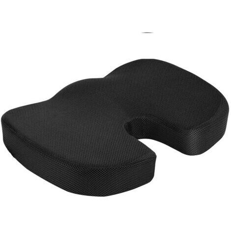 Coussin assise ergonomique mousse à mémoire de forme 45x35x7cm – Soutien coccyx – Perméable à l'air pour confort été (1/5)
