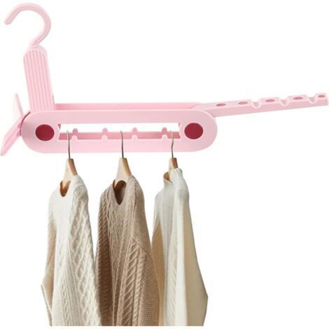 Lot de portants de voyage pliables génériques - Portants compacts Cintres pliables peu encombrants, organisateur de vêtements portable et robuste pour la maison, l'hôtel, les vacances et les v (1/4)