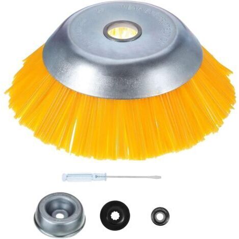 Brosse débroussailleuse Universelle.150x25.4mm Brosse à Désherber Ronde pour éliminer les Mauvaises Herbes, Tête Brosse Rotative avec Roue en Fil d'acier Massif pour Jardin Agriculture(6 Pouce) (1/5)