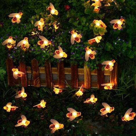 Guirlande lumineuse LED solaire Abeille de jardin 6,5m 30 lumières (1/5)