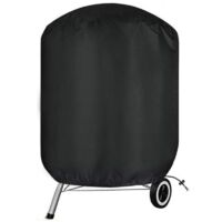 Housse Barbecue Weber, Bache Barbecue Weber Exterieur, 420D Oxford Imperméable Housse Barbecue Rond Weber, Noir(Φ71x79cm)