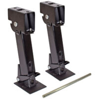 Accessoires pour remorque, 1 Paire crics stabilisateurs remorque, crics stabilisateurs télescopiques Pliables, crics stabilisateurs à Bascule