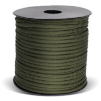 50 m vert militaire Corde de tente en polyester à 9 brins, corde pour bâche de camping, corde résistante au vent, corde de survie d'urgence