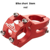 rouge Potence de vélo MOTSUV avec potence creuse pour la descente, potence courte 31,8+45 mm.