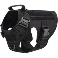 Gilet tactique pour chien, gilet d'entraînement à boucle élastique militaire avec poignée en métal et boucle pour la chasse en randonnée