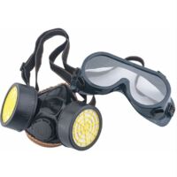 Masque Respiratoire Filtrant Anti-Chimique Masque à Gaz Anti-Pollution Nocives Vapeur, Masque Cartouche Protection Soupape de Facile à Respirer, Lunettes