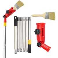 Extensor de pincel multiángulo con poste de extensión, herramienta de pintura portátil, adecuada para techos, ventanas y esquinas