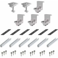 Fixation Panneau Solaire,Support Panneau Solaire,Kit de montage de panneaux solaires, accessoires de panneaux solaires pour centrale de toit-terrasse, montage de panneaux métalliques sur le toit