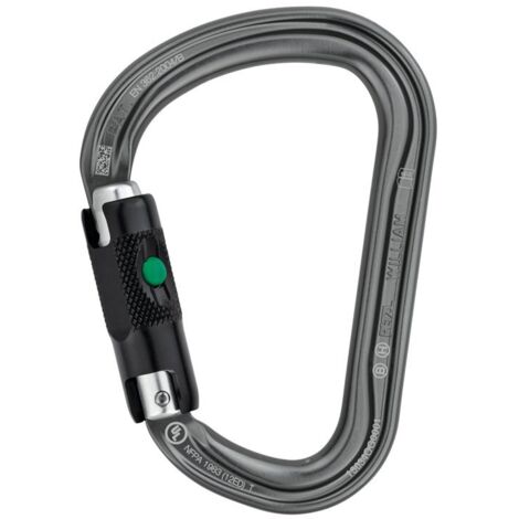 MOSQUETON ASIMETRICO WILLIAM BALL-LOCK GRIS 27 kN 90g EN362 (1/5)