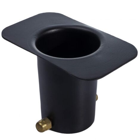 Adaptateur de gouttière en aluminium revêtu de poudre noire, installation facile pour chaîne de pluie et drainage extérieur