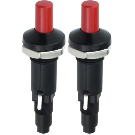 Lot de 2 allumeurs piézo à bouton-poussoir, allumage par étincelle à double sortie pour barbecue à gaz, cheminée et four, noir