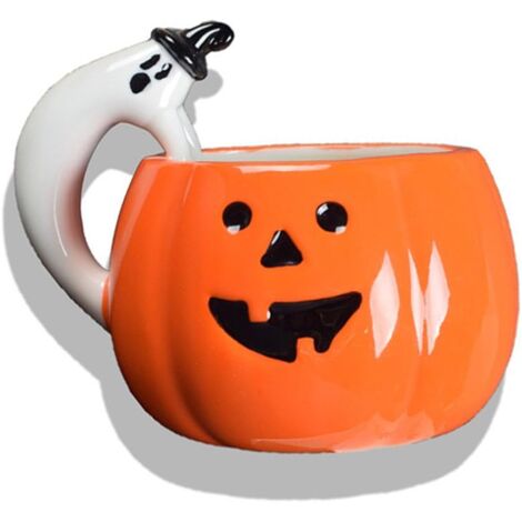 Mug 3D d'Halloween avec citrouille et fantôme, thème amusant, idéal comme cadeau pour enfants, femmes et hommes. (1/5)
