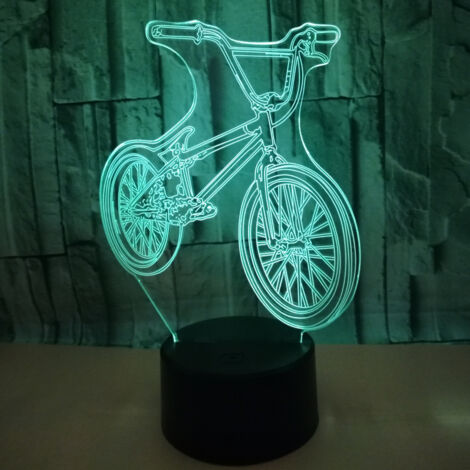 Veilleuse en acrylique à illusion d'optique LED 3D avec télécommande et commande tactile intelligente, 7 couleurs changeantes (VTT) (1/5)