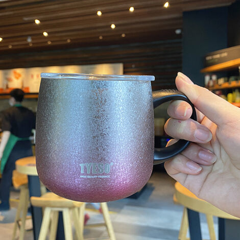 Mug Wekity grande capacité à effet dégradé, 473 ml, en acier inoxydable, idéal pour les fêtes. Mug à café en acier inoxydable. (1/5)