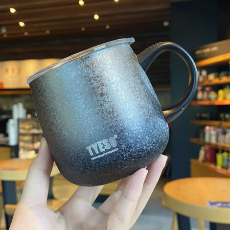 Mug Wekity grande capacité à effet dégradé, 473 ml, en acier inoxydable, idéal pour les fêtes. Mug à café en acier inoxydable. (1/5)