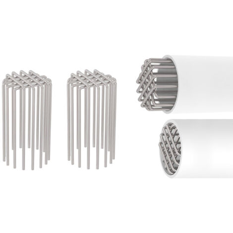 Grille de protection anti-oiseaux en acier inoxydable pour conduit d'évacuation, filtre anti-rongeurs et serpents réglable pour conduit d'évacuation de toit, 4,5-18,9 cm (50 A/paquet de 2)