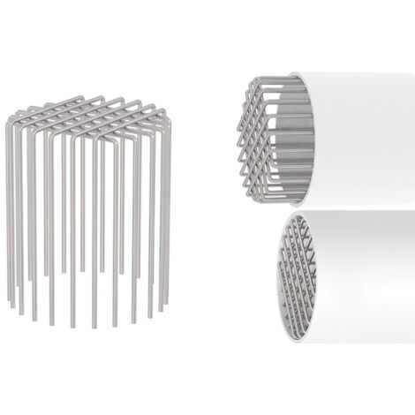 Grille de protection anti-oiseaux en acier inoxydable pour conduit d'évacuation, filtre anti-rongeurs et serpents réglable pour conduit d'évacuation de toit, 4,5-18,9 cm (110 A/1 paquet)