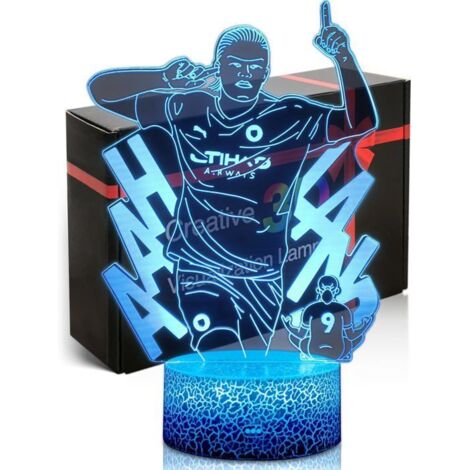 Lumières d'ambiance de célébration du football, Cadeau pour les garçons, joueur de Norvège No.9, Lampe de football 16 couleurs (1/5)