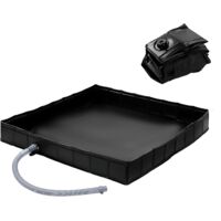 Base de tente de douche pliable, 104 x 104 x 13 cm, receveur de douche portable avec drain, utilisation avec douche portable, base d'auvent pour l'intérieur et l'extérieur, garde les pieds propres et