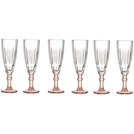 Verre à vin avec pied coloré, 170 ml, lot de 6
