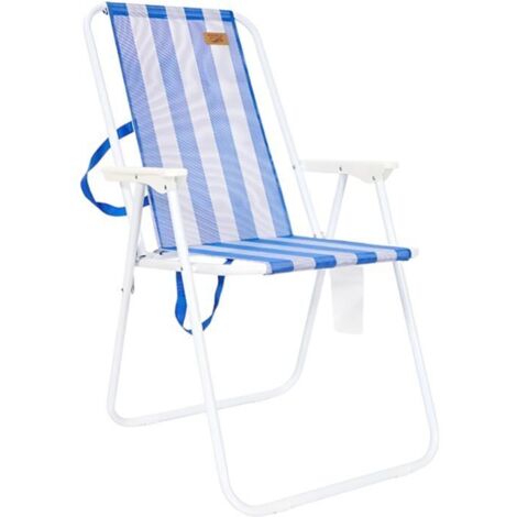 Set De 2 Mini Chaises De Plage Pliantes En Bois – Rayures Rouges Et Bleues – Pour Maison De Poupée Ou Décoration (échelle 1/12)