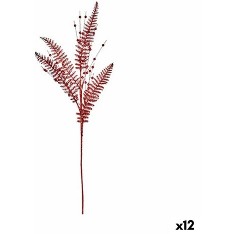 Branche de Noël - 90 cm - 12 unités - Plastique - Rouge (1/3)