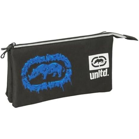 SAFTA My Hero Academia Trousse Triple Grande Trousse pour Enfant, idéale pour Les Enfants d'âge Scolaire, Confortable et Polyvalente, qualité et résistance, 21,5 x 8 x 10 cm, Couleur Noire, Noir