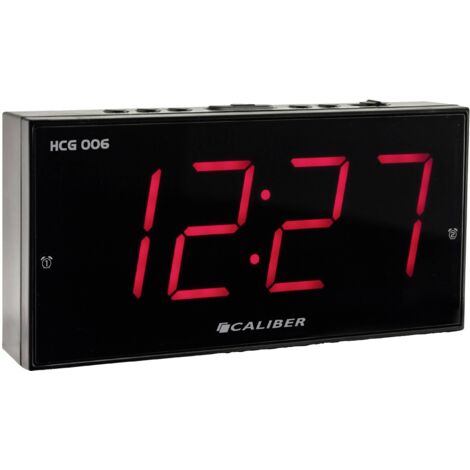 Réveil numérique Caliber HCG006 avec fonction Snooze Double Alarme - Noir (1/5)