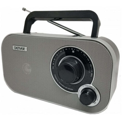 Radio fm analogique gris et noir (1/2)