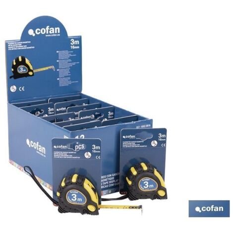 COFAN expositor de flexómetros magnéticos 25 mm x 8 m 6 uds.