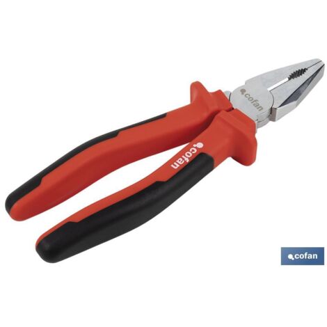 COFAN alicate universal reforz. 1000v 8(200mm) , Alicates universales para electricista fabricados en acero cromo vanadio con tratamiento especial resistente al calor que proporcio