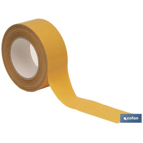 COFAN cinta doble cara para moqueta 25mts  x 25mm , La cinta de doble cara ofrece una fuerte adhesión por ambas caras para favorecer su versatilidad a la hora de utilizarse para mú