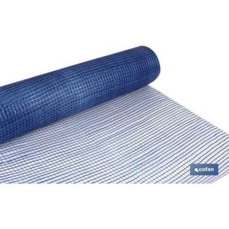 rollo de 1x10 m malla de fibra de vidrio 10x10 mm revocos mortero