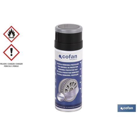 COFAN pelicula removible protección aluminio llantas 400 ml , Película removible ideal para cambiar el tono de cualquier objeto con la opción de retirar, posteriormente, la películ