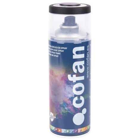 COFAN pintura acril. 400ml - 9005 negro satinado , Pintura de Esmalte acrílico 100% en spray. Su gama de colores van por numeración RAL, son ideales para superficies metálicas como