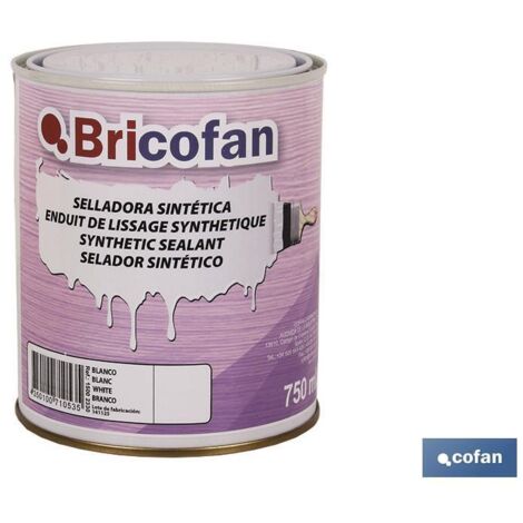COFAN selladora sintética bricofan blanco (750ml) , Pintura selladora como fondo sellador para soportes porosos como yeso y madera nueva, evitando imperfecciones. De excelente pene