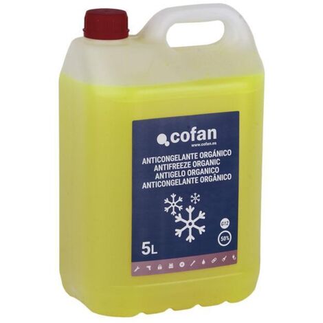 ANTICONGELANTE G-12 50% ORGÁNICO AMARILLO 5 L