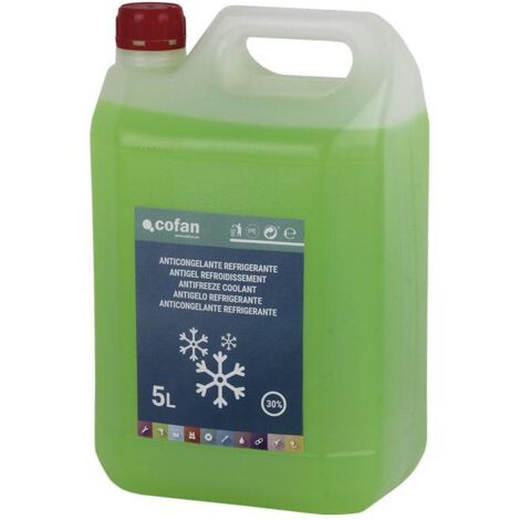 COFAN anticongelante-refrigerante 30% 5 l , Anticongelante- Refrigerante 30%. Protege el circuito de refrigeración del motor de la congelación, el recalentamiento y de corrosiones