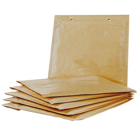 COFAN pack de 5 sobres kraft con burbuja 200x175 mm , Sobres de papel kraft con cierre autoadhesivo y acolchamiento interior de plástico de burbuja para una mejor protección. Estos