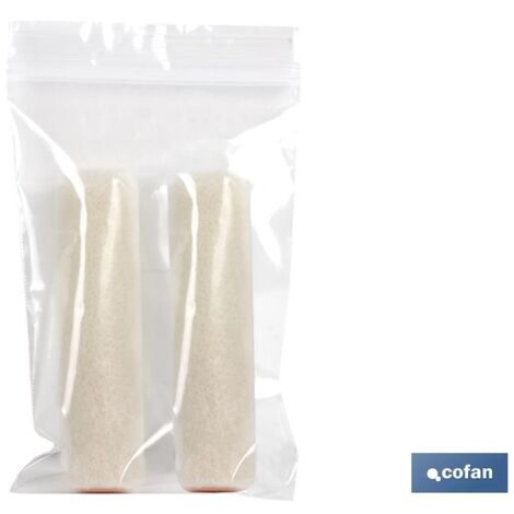 COFAN pack 2 recambios rodillos mini velour 15cm , Pack de 2 recambios Mini Rodillos con textura en velour (terciopelo), para acabados uniformes de gran calidad. Los mini rodillos