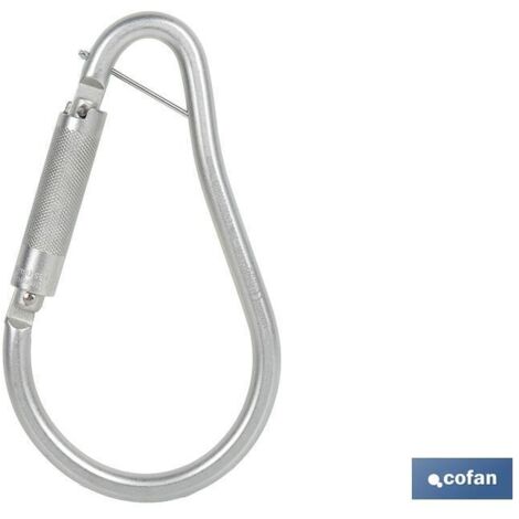 gancho de acero con bloqueo automático apertura 59 mm ruptura +23 kn