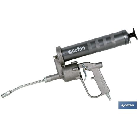 COFAN bomba de engrase neumática 400 gms , Carga a granel, por aspiración y cartucho. Sistema antideslizante, con purgador. Adecuada para mínimas aplicaciones. Pared aluminio refor