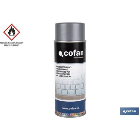 COFAN aire comprimido en spray 400ml , Spray de aire comprimido a presión. Elimina la suciedad de lugares de difícil acceso con una alta presión. Si el envase se invierte, el aire (1/2)