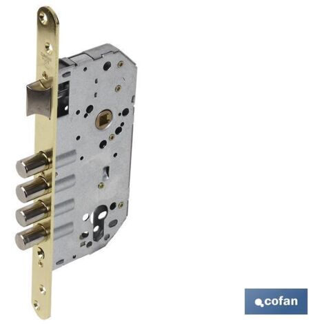 cerradura embutir 4 b-redonda+cerradero d85 e50 níquel (p/madera)