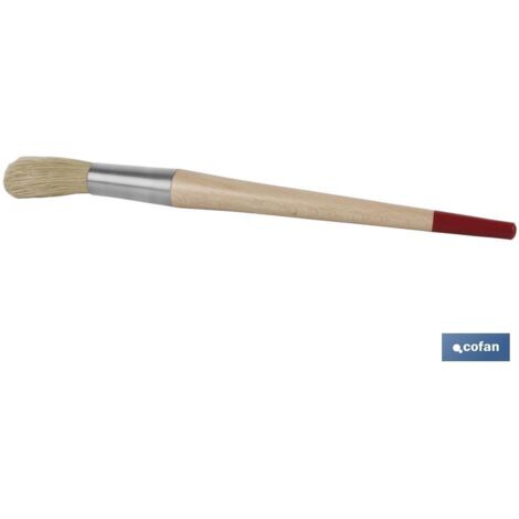 COFAN pincel pro redondo nº 6 , Pincel redondo para uso profesional con mango de madera encerada. Especialmente indicado para recortar y retocar las superficies pequeñas y más inac