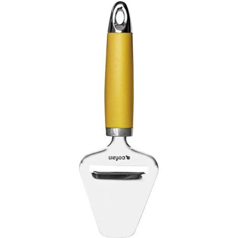 COFAN pala de cortar queso amarillo modelo sena 22 cm , Paleta corta quesos modelo Sena. Está fabricado en acero inoxidable 430 con cromo TPR y mango ergonómico en ABS color amaril