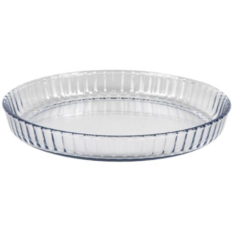 Fuente Redonda De Vidrio Borosilicato Modelo Baritina 1600 Ml