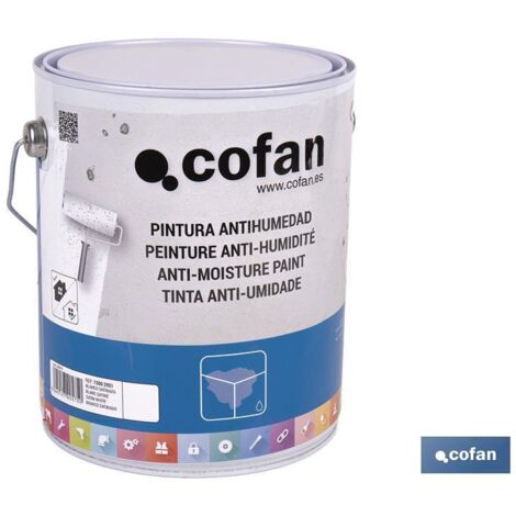 Pintura antihumedad sintética color blanco satinado para interior y exterior (4l) (1/4)