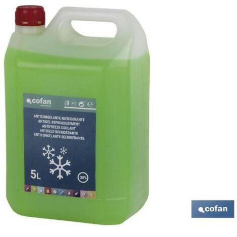 COFAN anticongelante-refrigerante 30% 2 l , Anticongelante- Refrigerante 30%. Protege el circuito de refrigeración del motor de la congelación, el recalentamiento y de corrosiones