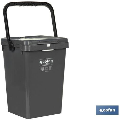 CONTENEDOR GRIS PARA RESTOS 25L. (1/2)